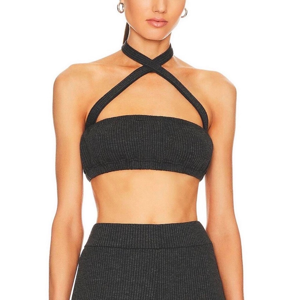 WEWOREWHAT Tie Halter Bra Top Small